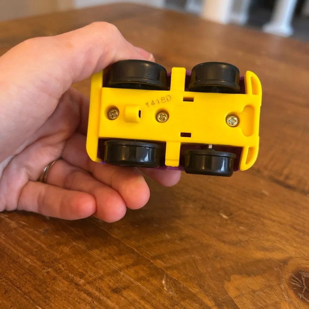 Fisher Price Little People Mia purple car wheelie as is